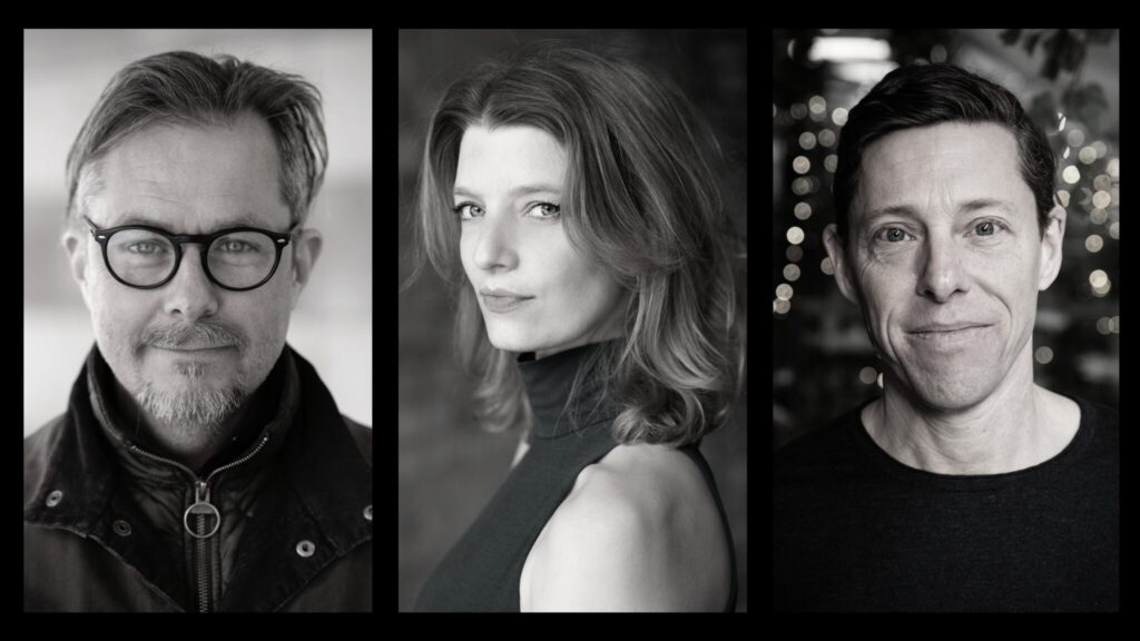Medverkande i reading av Ulster American:Stefan Marling, Amelia Clay, Björn Lönner