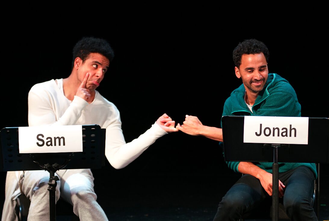 Gabriel Berg och Mikael Ayele i readingen av 