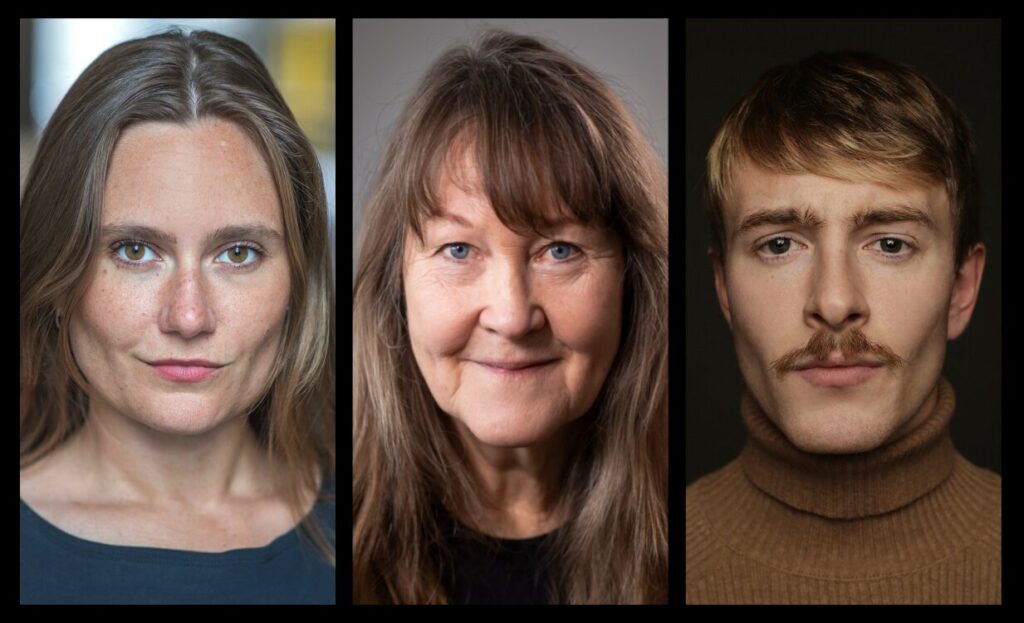 Medverkar i reading av Mother Play, porträttbilder av Tilde Jensen, Cecilia Nilsson och Linus Nilsson